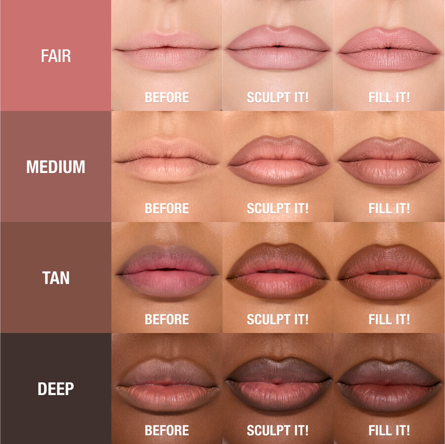 super nudes sculpt fill plump lip kit